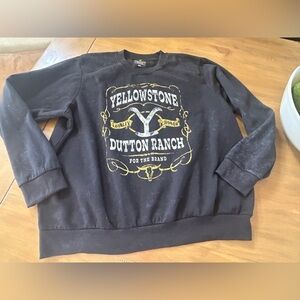 Yellowstone Dutton Ranch Black Sweatshirt